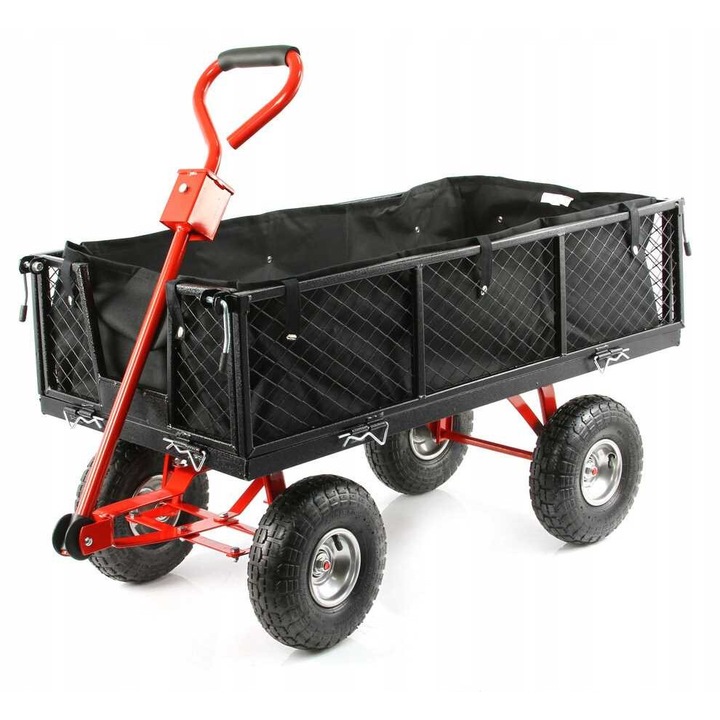 Carucior de gradina Mar-Pol, 400kg, cu maner tip carlig, insertie material, 95x50x25cm