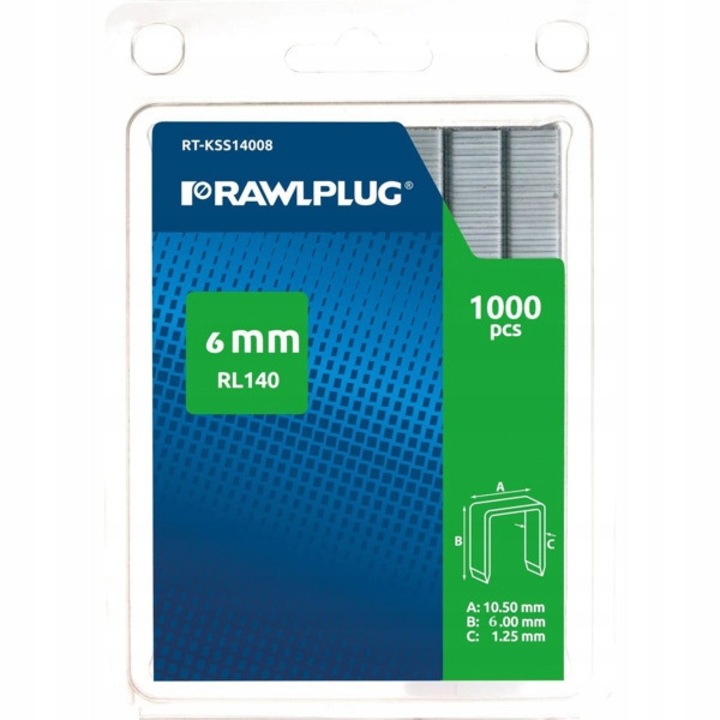 Set capse Rawlplug 6mm, set 1000 bucati, pentru lemn si placi gips-carton