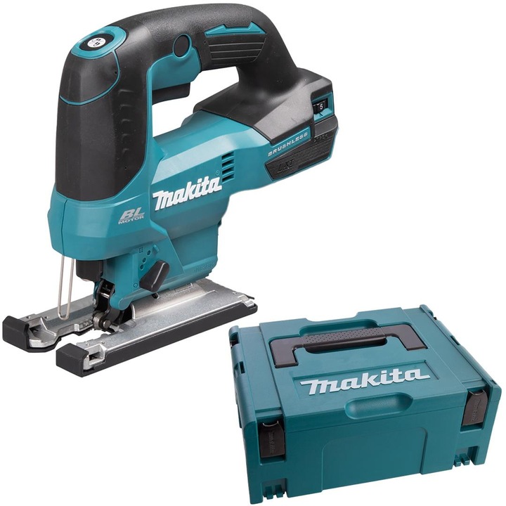 Fierastrau electric fara perii 18V LXT 5 trepte, Makita DJV184, 135mm adancime taiere, LED, set cu valiza Makpac