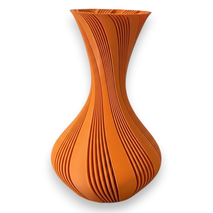 Vaza decor moderna, Portocaliu, 25 x 17 cm