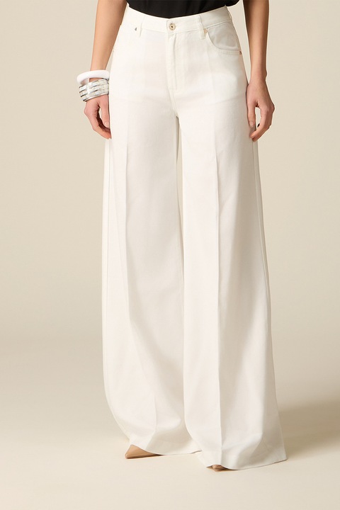 Oltre, Pantaloni palazzo din lyocell, Alb