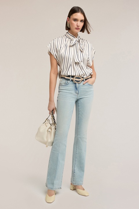 Motivi, Blugi evazati push-up cu talie inalta, Albastru glaciar