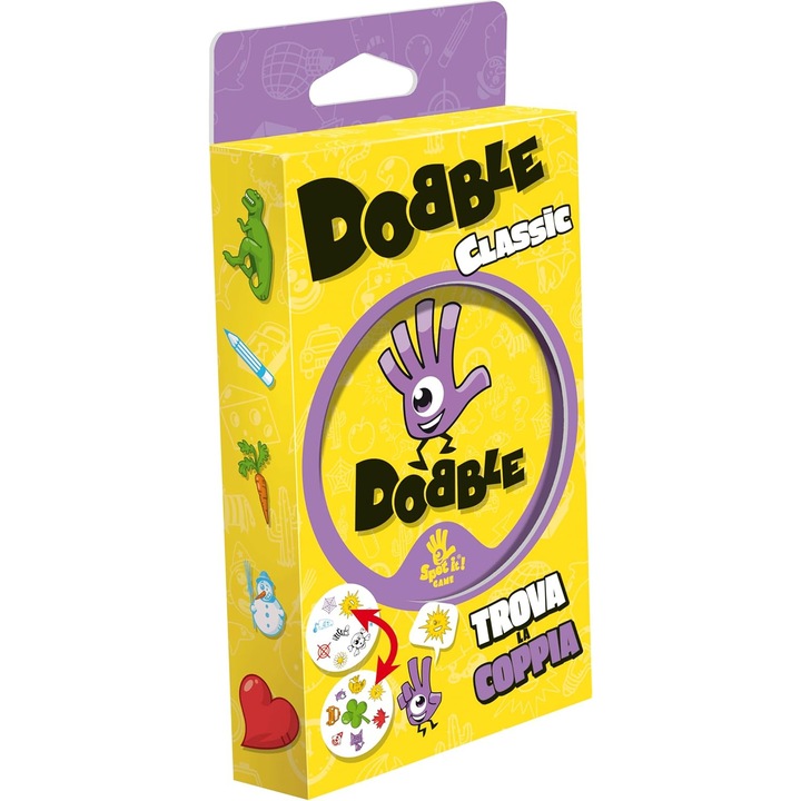 Dobble Classic Blister Eco: Joc de Carti Rapid pentru Familie, Mini Versiune