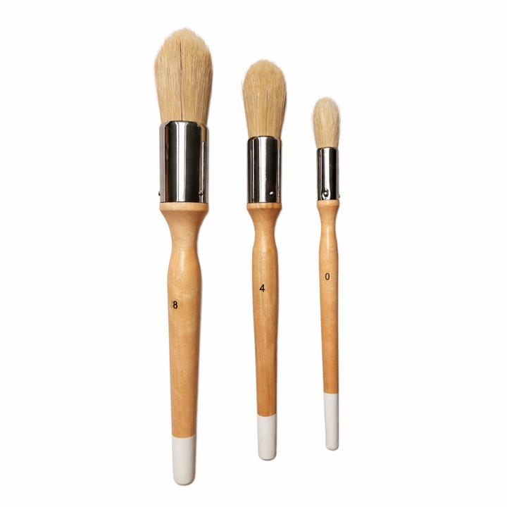 Set 3 pensule blending Mustash, par natural, diametru 15mm, 25mm, 35mm