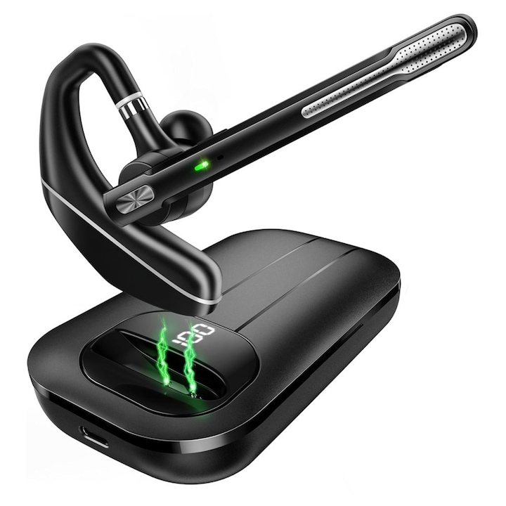 Casti Over-ear Bluetooth Tellur Pulse, Microfon, culoare albastru