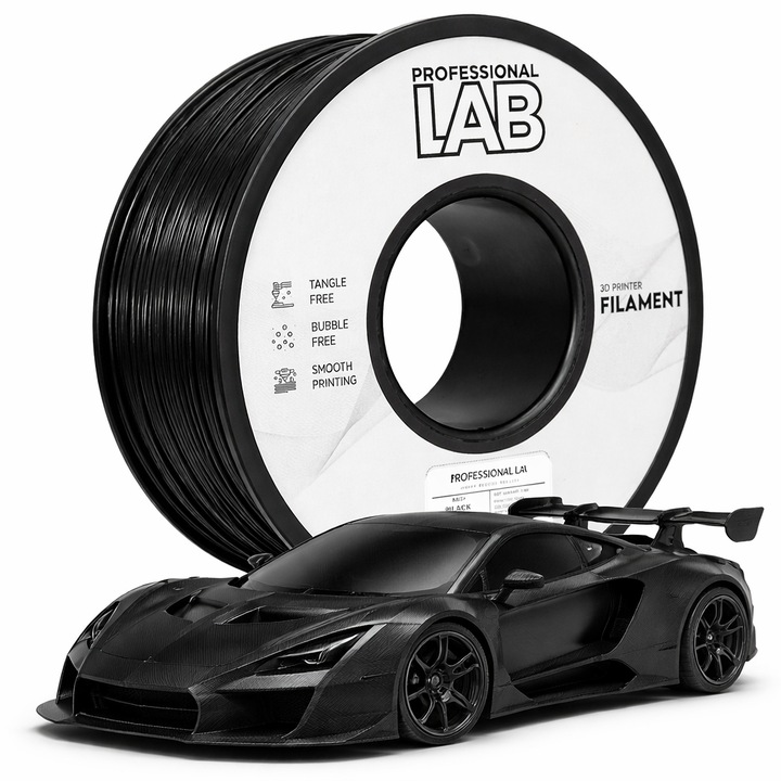 ABS Filament 3D nyomtatóhoz, Professional LAB, 1 kg, 1.75 mm, fekete