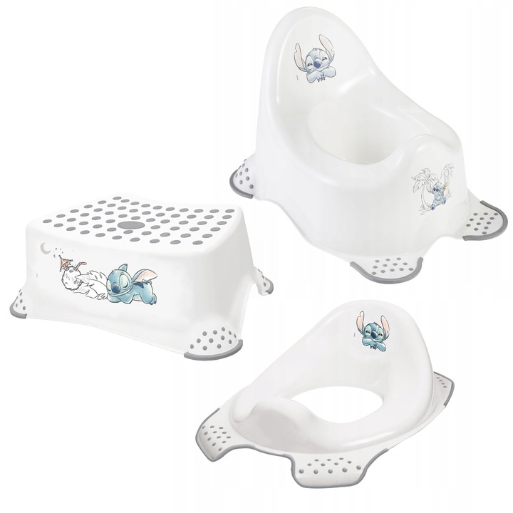 Csúszásmentes egylépcsős szék, max. 80 kg + WC-ülőke huzat + Varratos bili