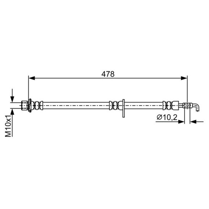 Fékcső 1987481926 Lexus Rx Toyota Highlander / Kluger