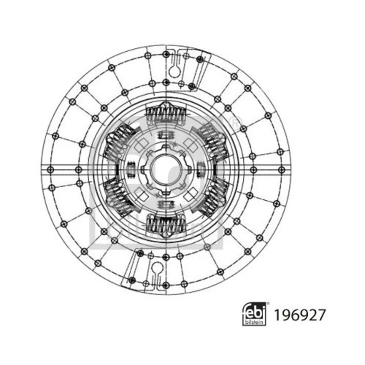 Tengelykapcsoló tárcsa 196927 Volvo Fh/Fh 2/Fh 3/Fh12/Fh16/Fh16 2/Fh16 3/Fm/Fm 2/Fm 3/Fm12/Fmx/Fmx 2/Fmx 3