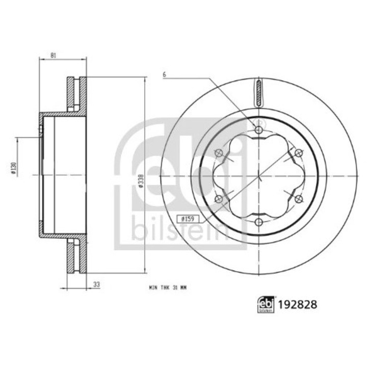 Fékbetét Készlet Hátsó Tengely 192828 Ford Transit V363