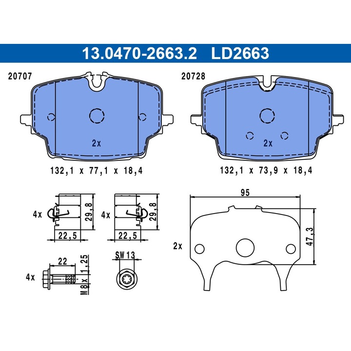 Комплект накладки 13.0470-2663.2 BMW X1 Mini Mini/Mini Cooper/Mini Countryman