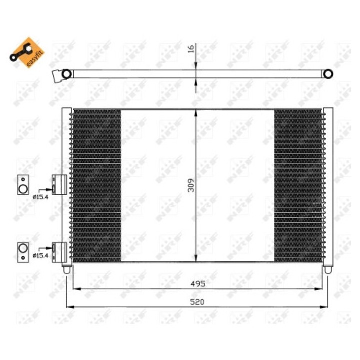 Radiátor Klíma Klíma 35502 Fiat Idea/Punto Lancia Musa