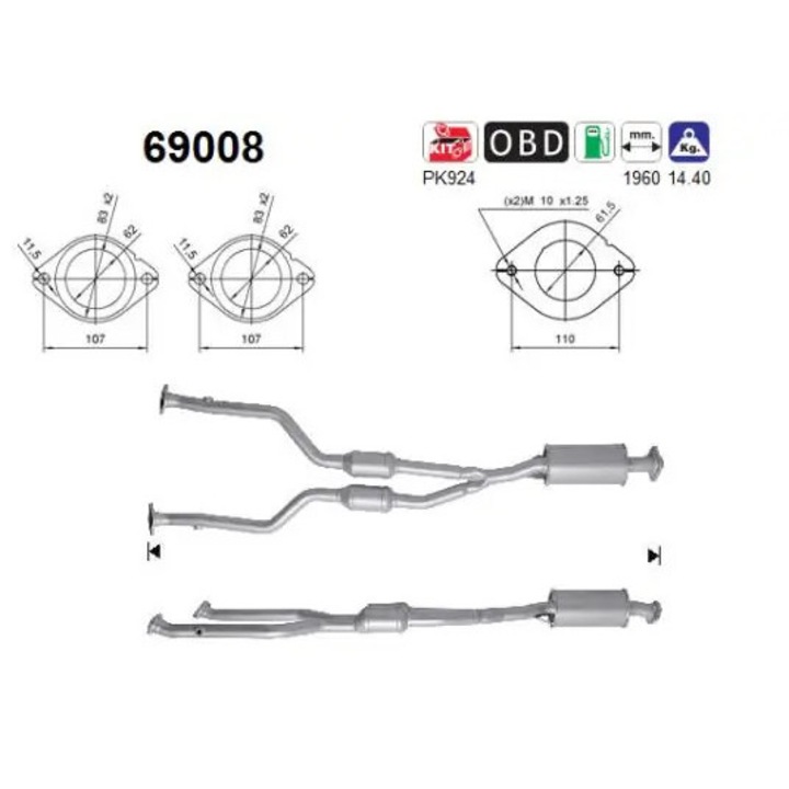 Katalizátor 69008 Lexus Is 2/Is C