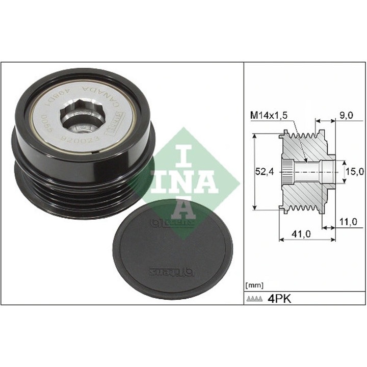 Fulie Alternator 535033910 Toyota Auris/Corolla/Porte 2/Spade/Verso S/Yaris