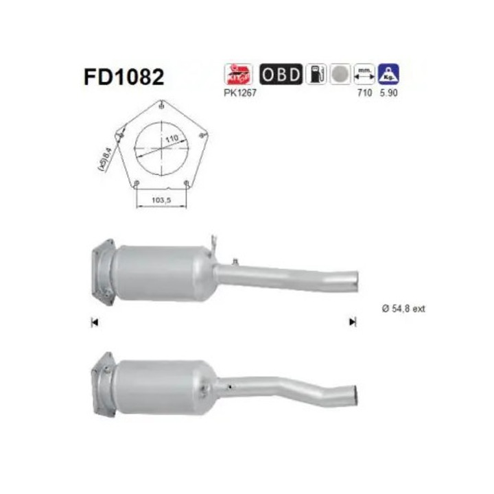 Részecskeszűrő Fd1082 Seat Alhambra Vw Sharan