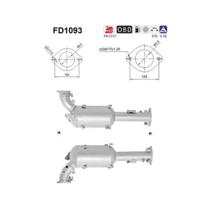 Részecskeszűrő Fd1093 Nissan Navara Np300/Navara Np300 Pick-Up/Pathfinder 3