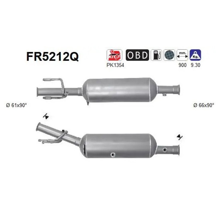 Részecskeszűrő Fr5212Q Citroën Berlingo/Berlingo Multispace/C4 2/Ds4/Ds5 Ds Ds 5