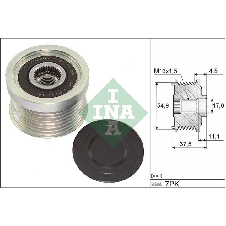 Fulie Alternator 535034910 Fuso (Mitsubishi) Canter Mitsubishi Cantervi/Cantervii Temsa Prestij