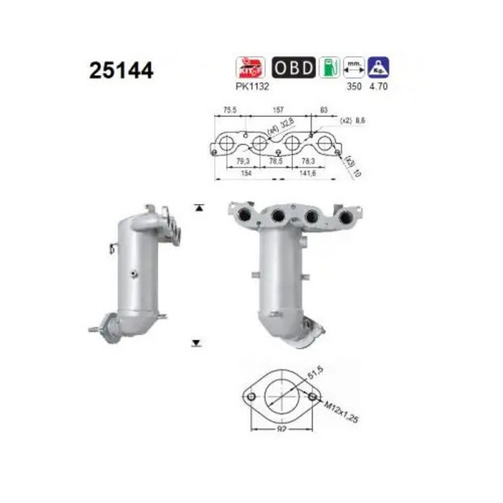 Katalizátor 25144 Kia Picanto 2/Rio 3
