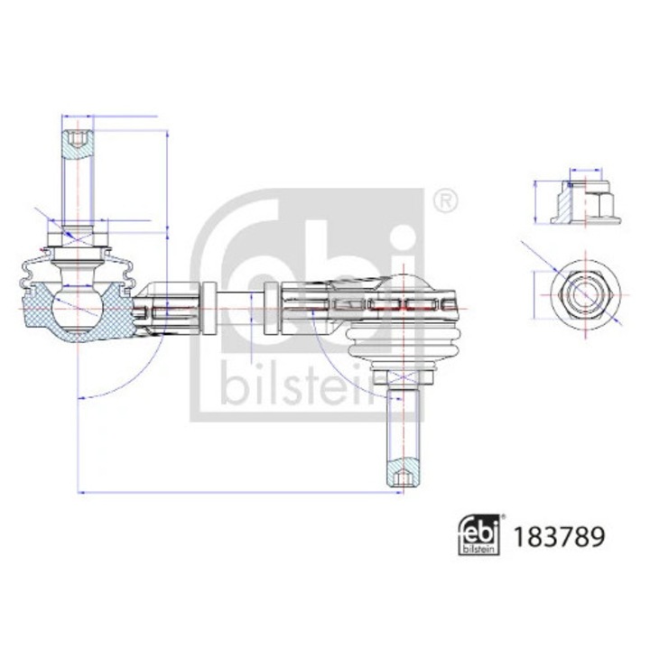 Hátsó stabilizátor rúd/összekötő, jobb hátsó tengely 183789 Ford Focus 4