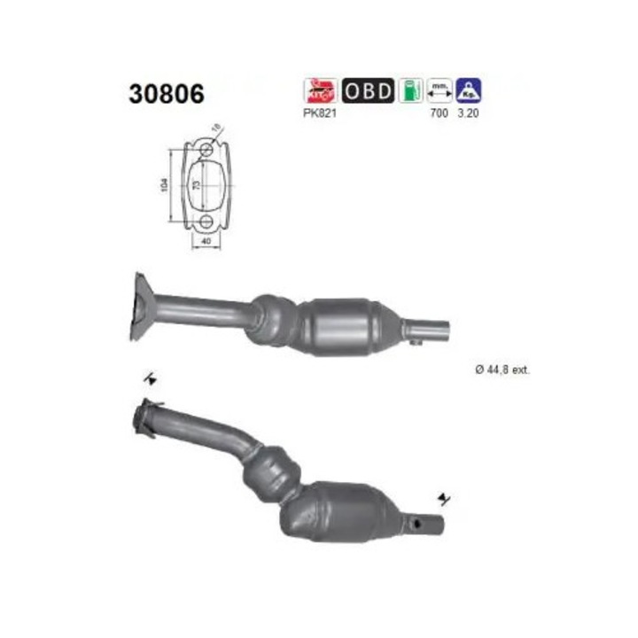 Katalizátor 30806 Dacia Duster/Logan/Sandero Renault Duster/Logan 1