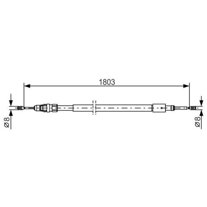 Kábel, rögzítőfék 1987482317 Citroën C3 2/Ds3 Ds Ds 3