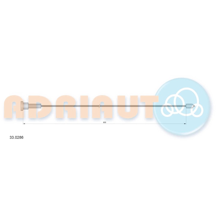 Кабел, Задна Дясна Ръчна Спирачка 33.0286 Opel Corsa C/Tigra Twintop