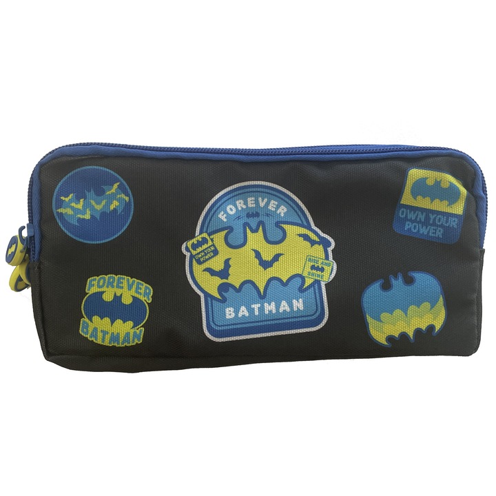 Penar Etui 3 Fermoare Negru Batman Pigna