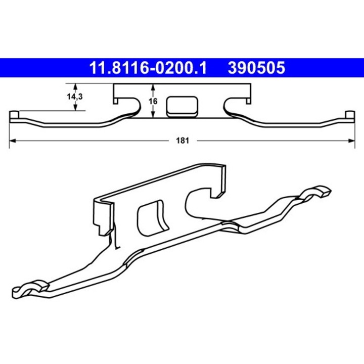 Arc, Спирачен апарат 11.8116-0200.1 Mercedes-Benz 5-Class/Sprinter 2-T/Sprinter 3-T/Sprinter 4-T/Sprinter Classic 3, 5-T