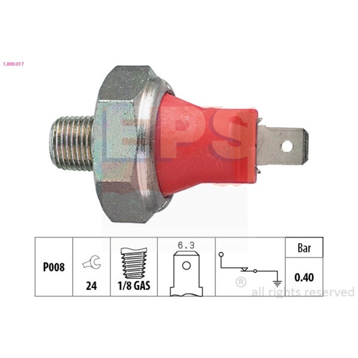 EPS olajnyomás érzékelő 1.800.017 Acura Integra, Chevrolet Aveo/Kalos/Matiz/Spark, Daewoo Kalos/Matiz, Daihatsu Charade 3 modellekhez, RAR tanúsítvánnyal