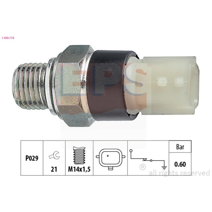 Senzor Presiune Ulei 1.800.178 Dacia Dokker/Duster/Lodgy/Logan/Logan 2/Logan Mcv 2/Logan Pick-Up/Sandero 2/Sandero 3