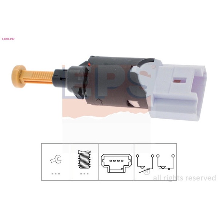 Fékpedálkapcsoló 1.810.197 Citroën Berlingo / Berlingo First/C2/C2 Enterprise/C3 1/C3 Pluriel/C5 1/Xsara