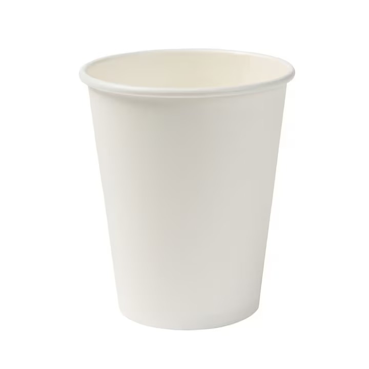 Set 50 pahare carton albe biodegradabile si compostabile, capacitate 240ml, Lotfi