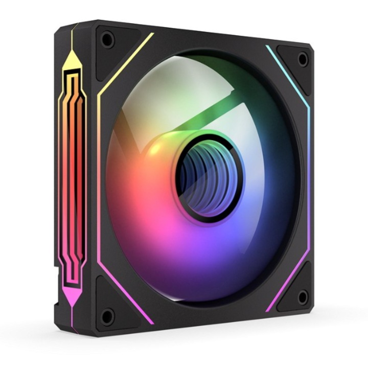 Ventilator Krux Corvus 120 aRGB, 1600 RPM Negru