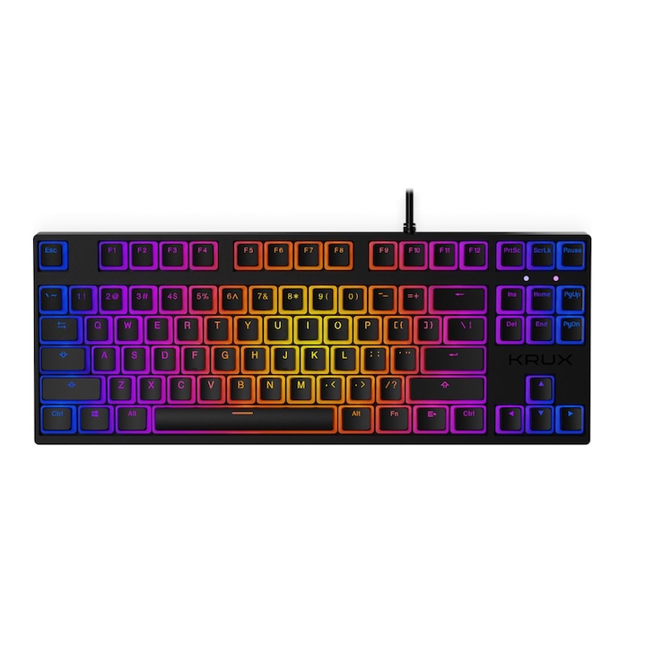 Set tastatura si mouse Dell KM7120W, wireless + Bluetooth, AZERTY, gri, titan