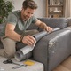 Piele Ecologică Autoadezivă ORIGINAL DEALS, 50x135cm, Gri, pentru Recondiționare Canapele, Scaune și Interior Auto