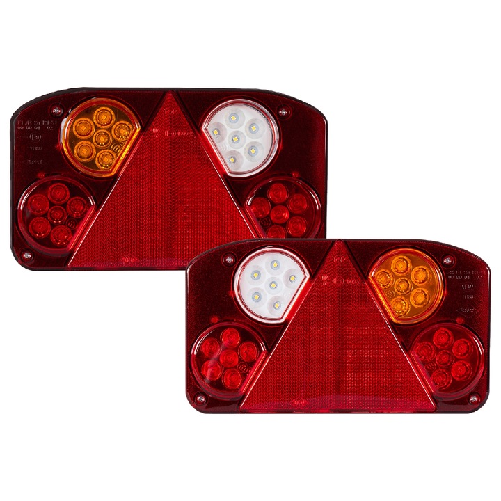 Lampi spate LED, HORPOL, 238x138mm, 12-24V, 6 functii, IP55 protectie apa, kit conectare inclus, vizibilitate sporita, fiabilitate