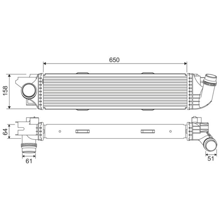 Radiator Intercooler Turbo 818299 Fiat Talento Opel Vivaro B Renault Trafic 3 Vauxhall Vivaro B