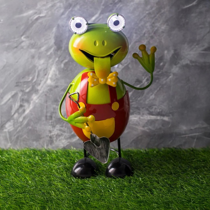 Соларна лампа Жаба 25см