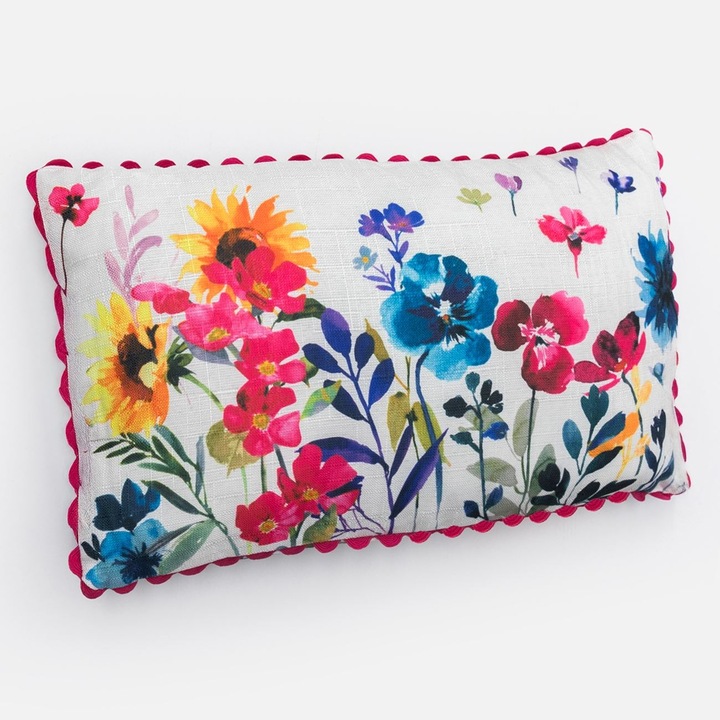 Perna Alba cu Model Floral 50x30cm