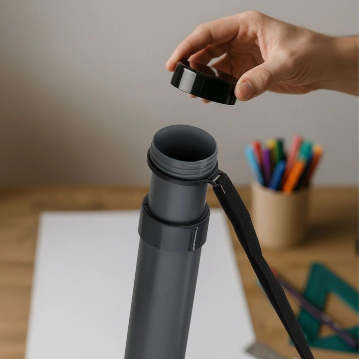 Tub extensibil pentru postere cu curea reglabila