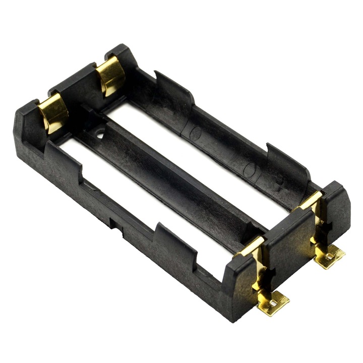 Cos pentru 2 celule 18650, Elektroweb, montare SMD/SMT, plastic, 78x61mm