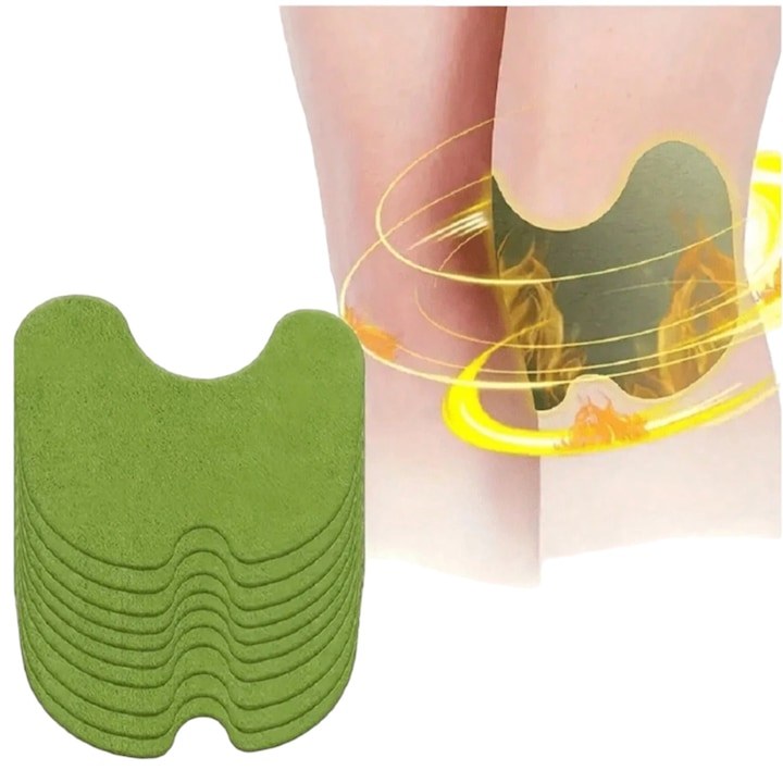 Plasturi pentru dureri genunchi, set 5 bucăți, pelin și plante medicinale