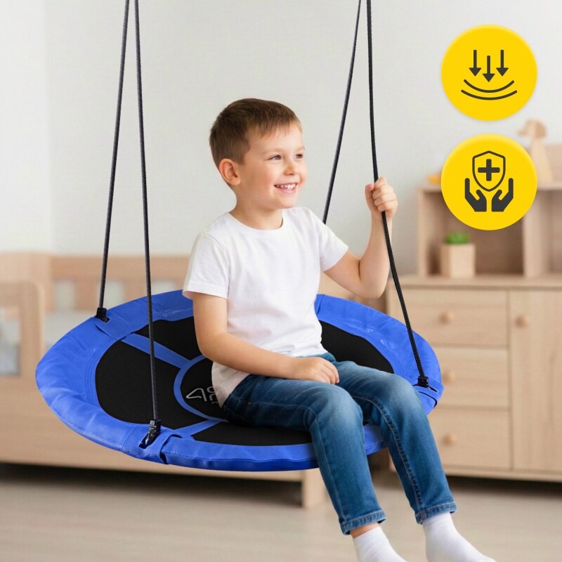 Leagan rotund pentru copii tip cuib de barza, 4FIZJO, stabil si