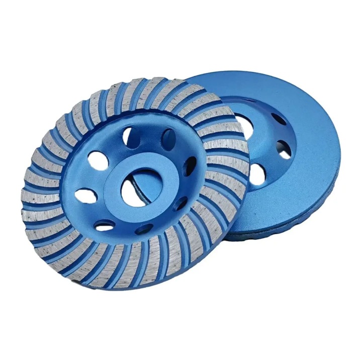 Disc oala Diamantat pentru sfefuit Beton, Piatra Turbo 125*22, 23mm, Albastru