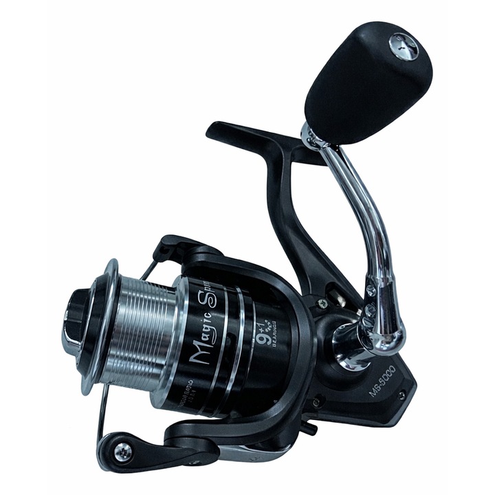 Mulineta MS5000 Magic Spin – 9+1 Rulmenti, 5.1:1, Anti-Revers Infinit, Tambur Aluminiu Forjat