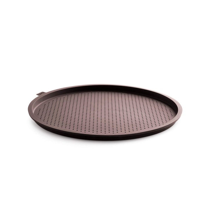 Lekue 1010177 Pizzasütő tálca, Ø36x1.8 cm, Perforált, Feltekerhető, -60/+220°C, Bronz