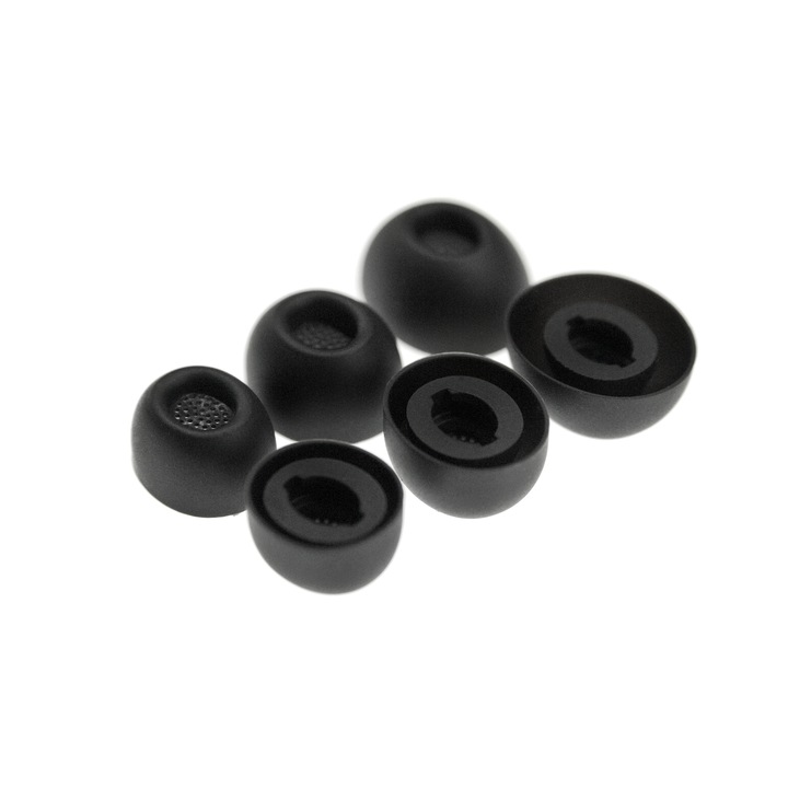 Gumki pentru casti Samsung Galaxy Buds 3 FE, set 2szt. S, M, L, negru