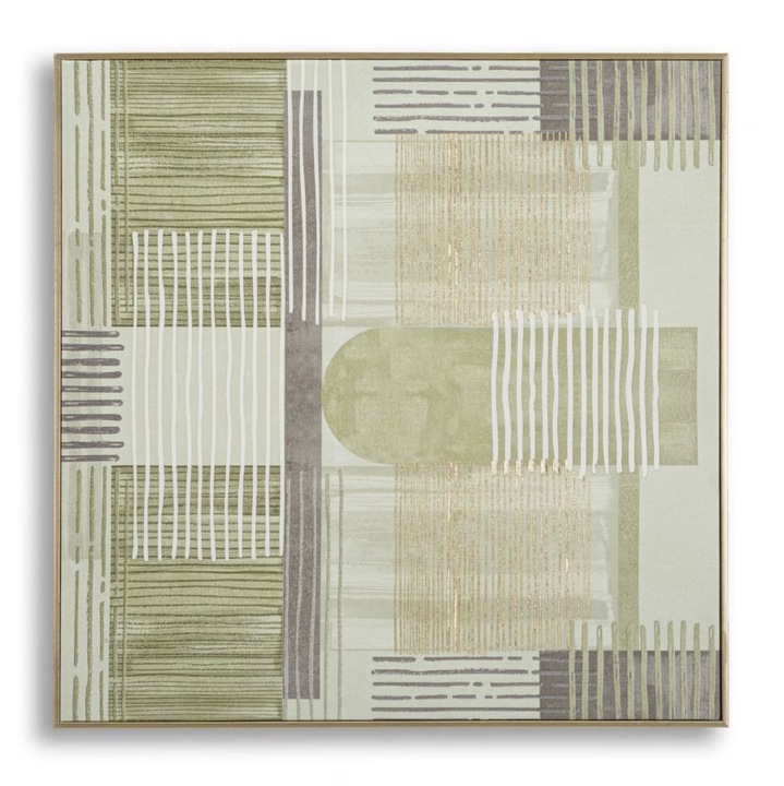 Tablou Mauro Ferretti, imprimeu pe panza, 60x3x60cm, culori neutre