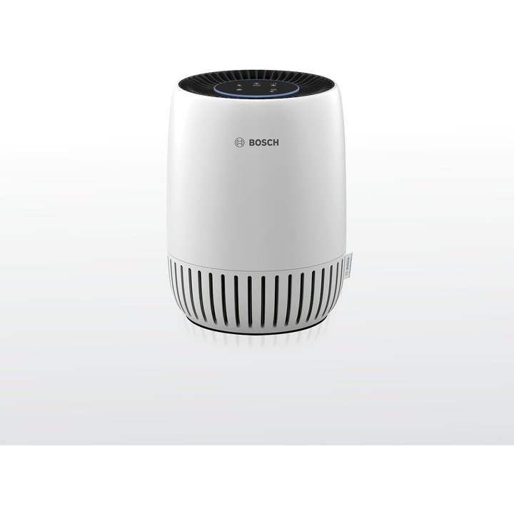 Пречиствател за въздух BOSCH Air 1000, Покритие до 50кв.м, CADR 100м3/ч, 2-в-1 HEPA филтър, Smart Sensor и Auto Mode, USB-C, цвят Бял